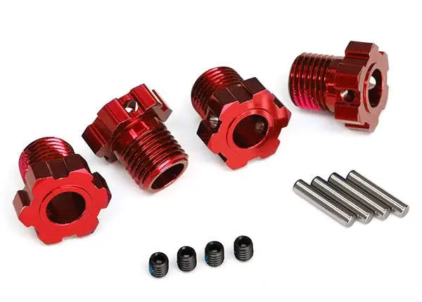 Traxxas 8654R Wheel Hubs, Splined, 17Mm (Red-Anodized) (4)/ 4X5 Gs (4)/ 3X14mm Pin (4) 0.11 1