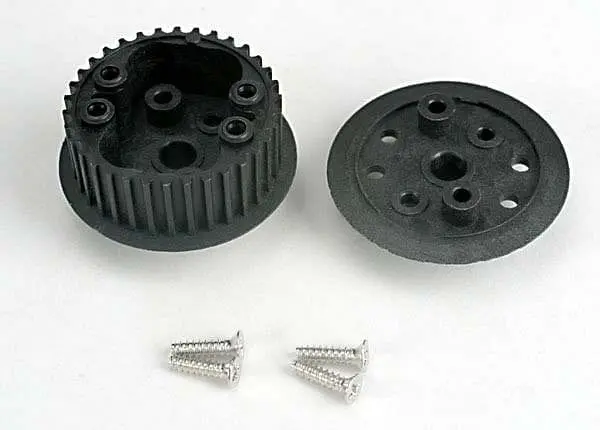 Traxxas 4881 - Differential (34-Groove)/ Flanged Side-Cover & Screws 1