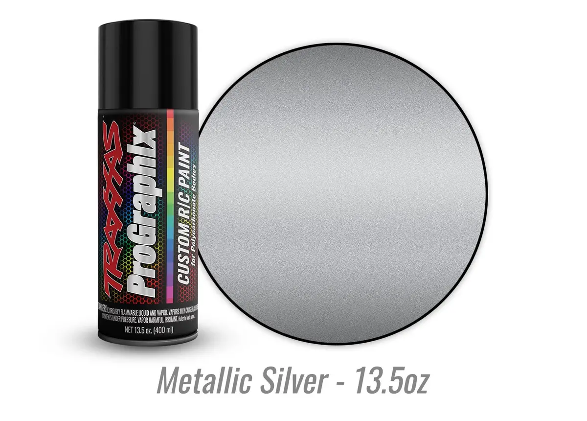 Traxxas 5073X Body Paint, Prographix™, Metallic Silver (13.5Oz) 1