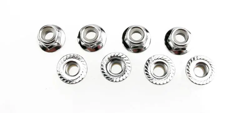 Traxxas 5147X - Nuts, 5Mm Flanged Nylon Locking (Steel, Serrated) (8) 1