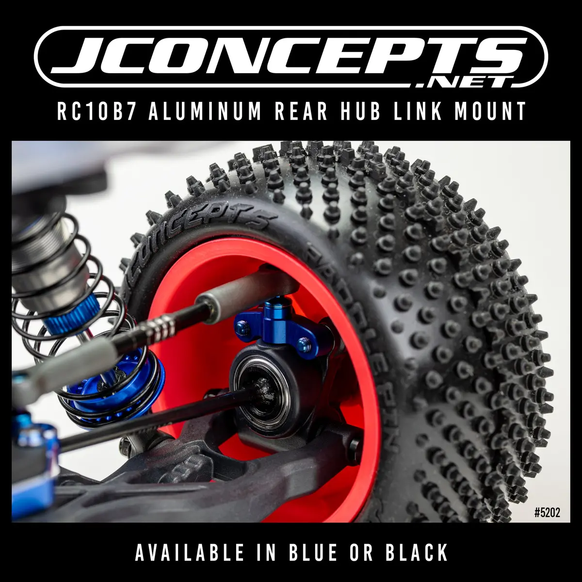 Jconcepts 5202-1 Rc10b7 Aluminum Rear Hub Link Mount – Blue 2