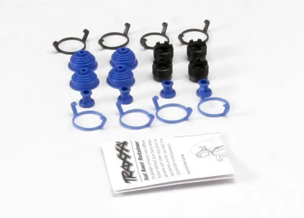Traxxas 5378X - Pivot Ball Caps (4)/ Dust Boots, Rubber (4)/ Dust Plugs, Rubber (4)/ Dust Boot Retainers, Black (4), Blue (4) (2 Pkgs. Req. To Complete Truck) 1