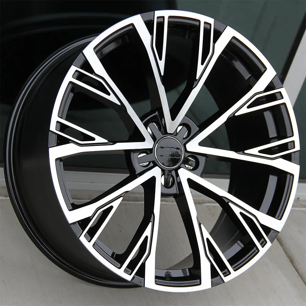 Audi Wheels 551 19X8.5 5X112 Black Machined Fit A3 S3 A4 S4 A5 S5 A6 Q3 Q5 1
