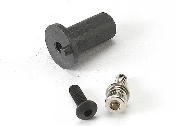Traxxas 5661 - Motor Mount Hinge Post/ 4X12mm Bcs (1)/ 4X10mm Cs With Split And Flat Washer (1) 1