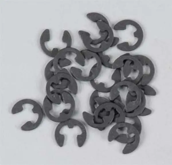 Custom Works 5230 1/8' E-Clip Pack (Pack Of 24) - For Attaching The Shock Piston To The Shock Shaft 1