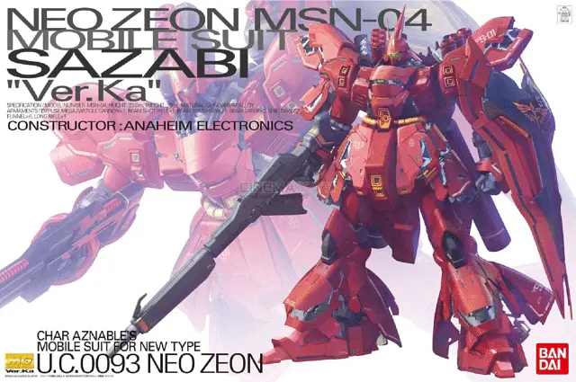 Bandai 5055457  Sazabi Ver. Ka, Bandai Mg 1