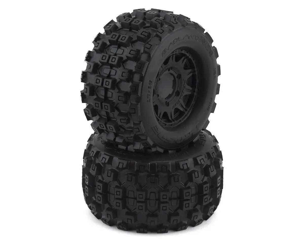 Pro Line 10125-10 Badlands Mx28 2.8" Pre-Mounted Tires W/Raid 6X30 Wheels (2) (M2) (Black) W/Removable Hex 1