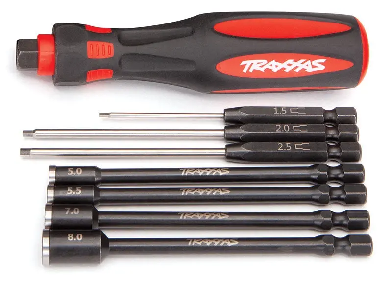 Traxxas 8712 Speed Bit Essentials Set,  (Straight: 1.5Mm, 2.0Mm, 2.5Mm) And Nut Drivers (5.0Mm, 5.5Mm, 7.0Mm, And 8.0Mm) 1