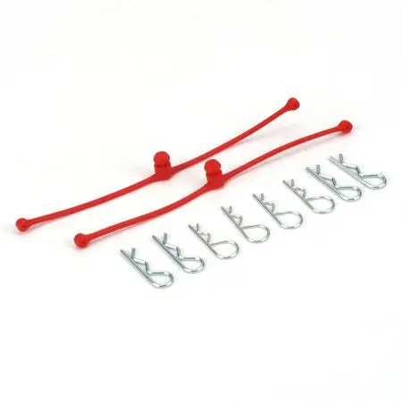 Dubro 2248 Body Klip Retainers, Red (2) 1