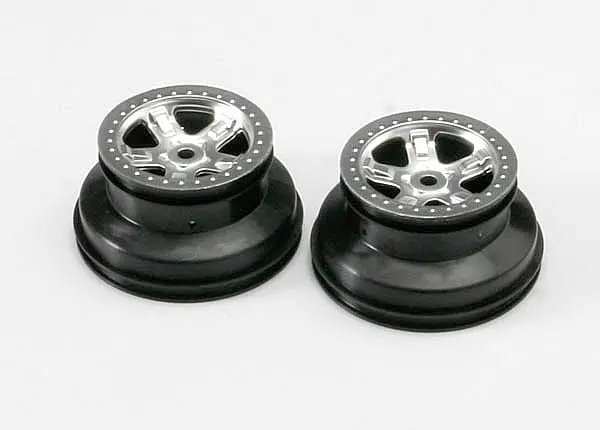 Traxxas 5972 - Wheels, Sct Satin Chrome, Beadlock Style, Dual Profile 1