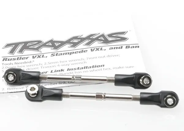 Traxxas 3745 Turnbuckles, Toe Link, 59Mm (78Mm Center To Center) (2) (Assembled With Rod Ends And Hollow Balls) 0.055 1