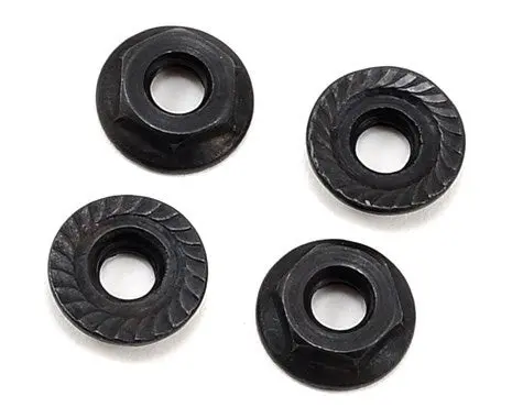 Team Losi Racing Tlr236001 22-4 4Mm Low Profile Serrated Nuts (4) 1