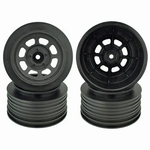De Racing Der-Ds4-Rb Speedway Short Course Wheels (Black) (4) (21.5Mm Backspace) 1