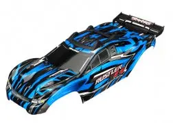 Traxxas 6718X Body, Rustler® 4X4, Blue/ Window, Grille, Lights Decal Sheet (Assembled With Front & Rear Body Mounts And Rear Body Support For Clipless Mounting) 1