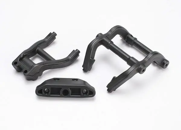 Traxxas 6777 - Wheelie Bar Mounts/ Rear Skidplate (Black) 1