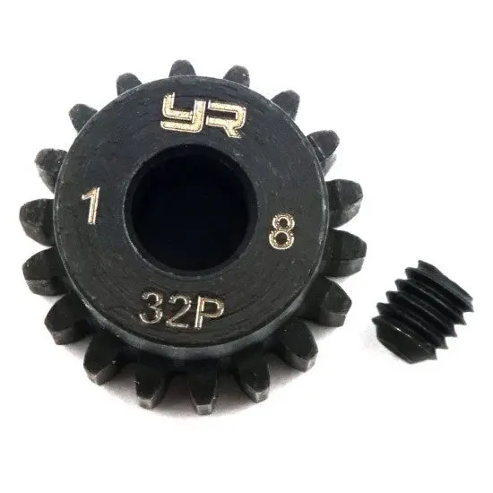 Yeah Racing  Mg-32006 Hd Steel 5Mm Bore Motor Gear/Pinions 32 Pitch 18 Teeth 1