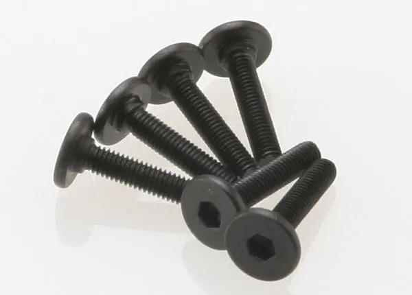 Traxxas 3646 - Screws, 3X15mm Flat-Head Machine (Hex Drive) (6) 1