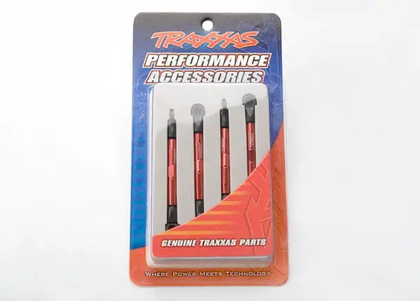 Traxxas 7038X - Toe Links, Aluminum (Red-Anodized) (4) 1