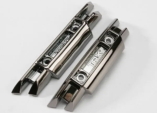 Traxxas 5335X - Bumpers, Front And Rear (Black Chrome) E Revo, Revo 1