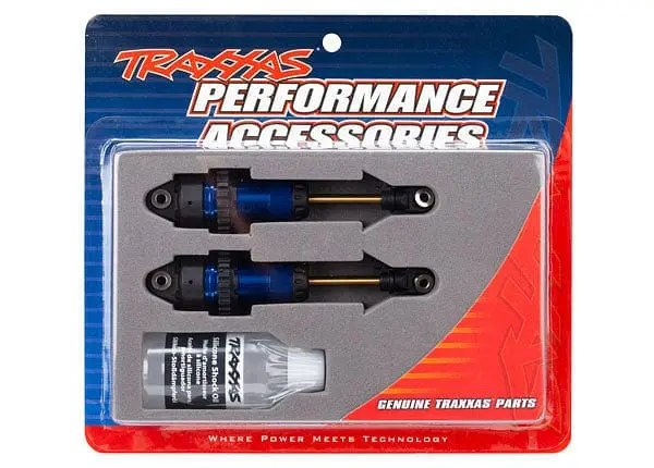 Traxxas 7461 - Shocks, Gtr Long Blue-Anodized 1