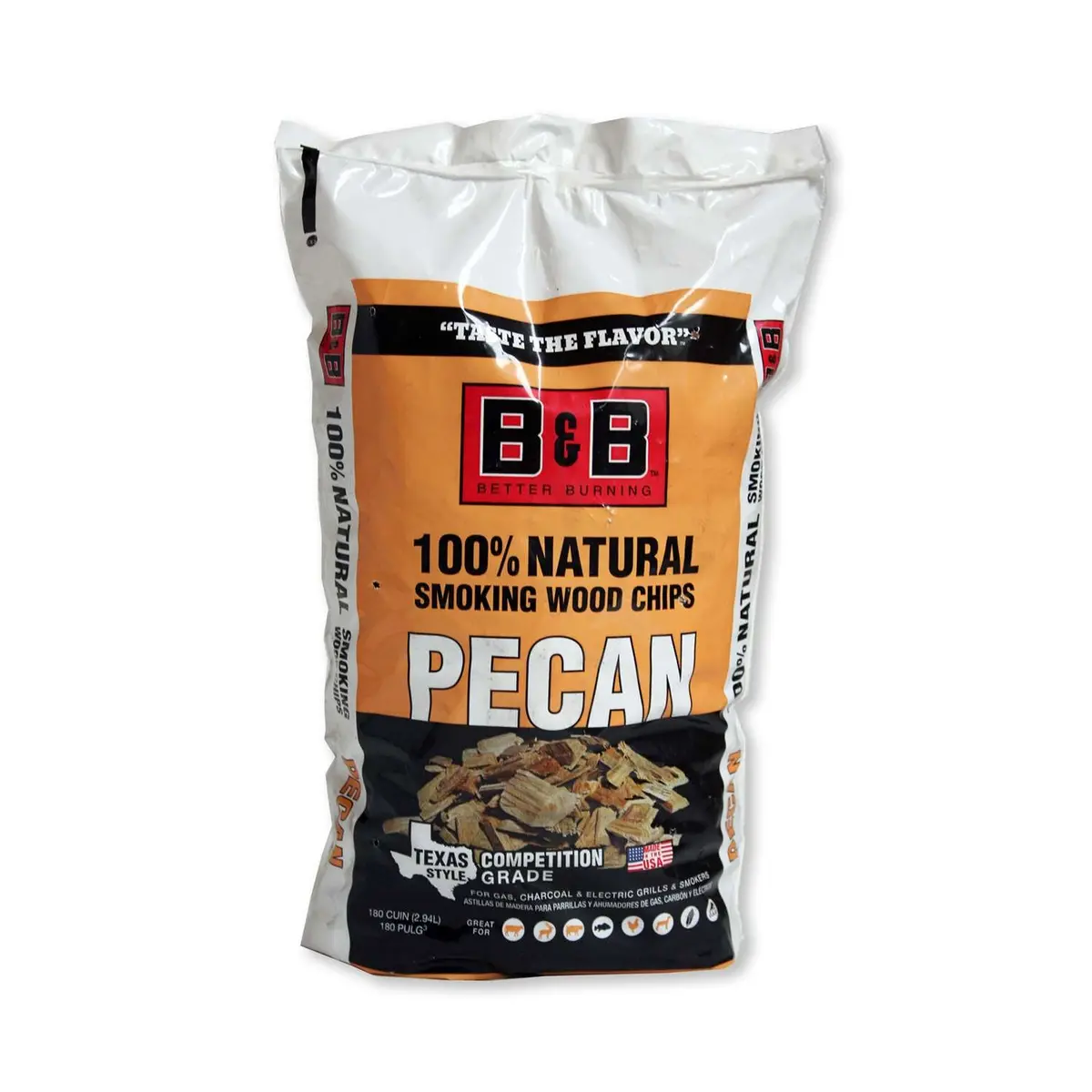 B&B Pecan Smoking Wood Chips 180 Cu. In 1