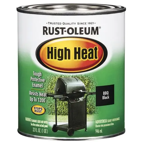 Rust-Oleum 7778502 Heat Protective Enamel, 32 Fl Oz (Pack Of 1), Bar-B-Que Black 1