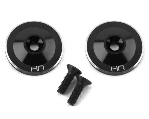Hot Racing Hraaon40u01 Aluminum Large Wing Buttons (Black) (2) 1