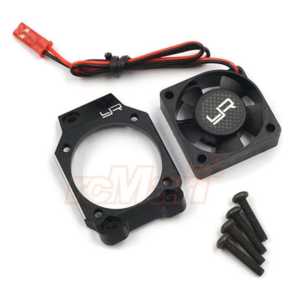 Yeah Racing Tamc-084Bk Aluminum Motor Fan Mount Brace With Ya-0180 Fan For Tamiya M08 Black 1