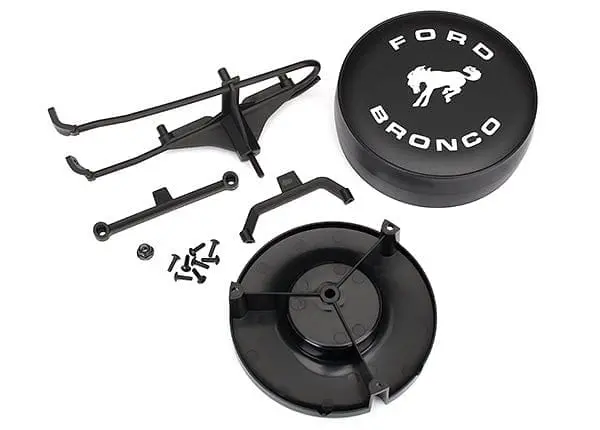 Traxxas 8074 - Spare Tire Mount/ Mounting Bracket/ Spare Tire Cover/ Mounting Hardware 1