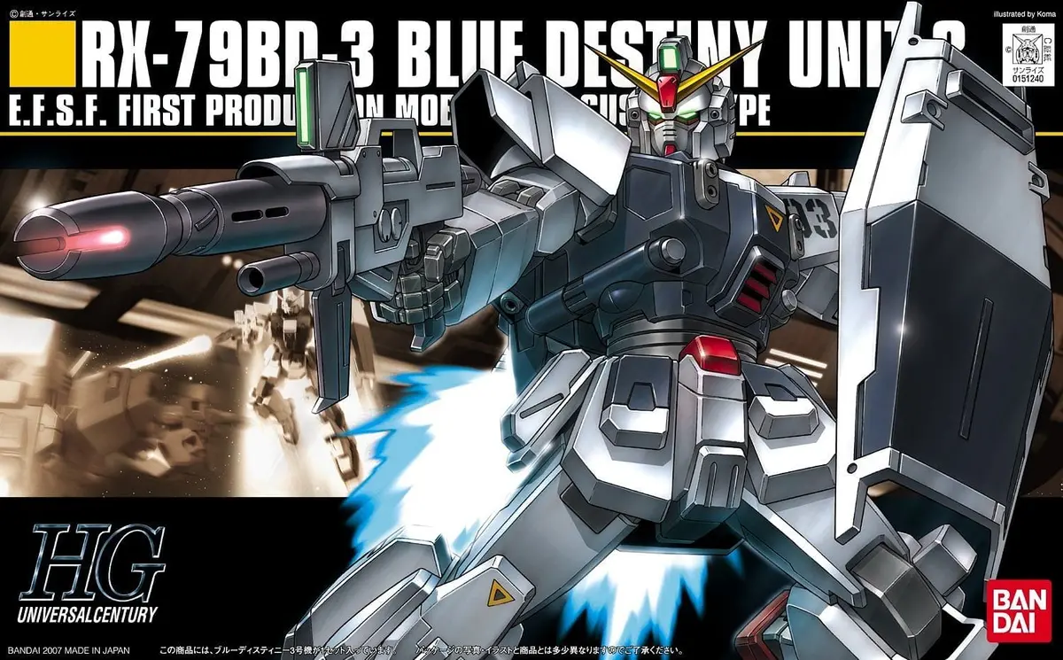 Bandai 151240 #82 Rx-79Bd-3 Blue Destiny 3 1
