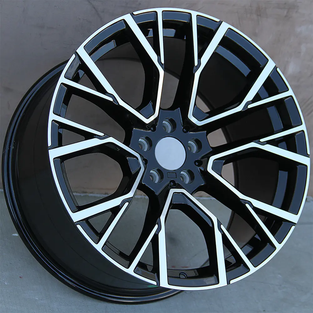 829 22X9.5 & 22X10.5 5X120 Et35 Black Machined Fit Bmw X5 X6 X5m X6m Flow Forged 1