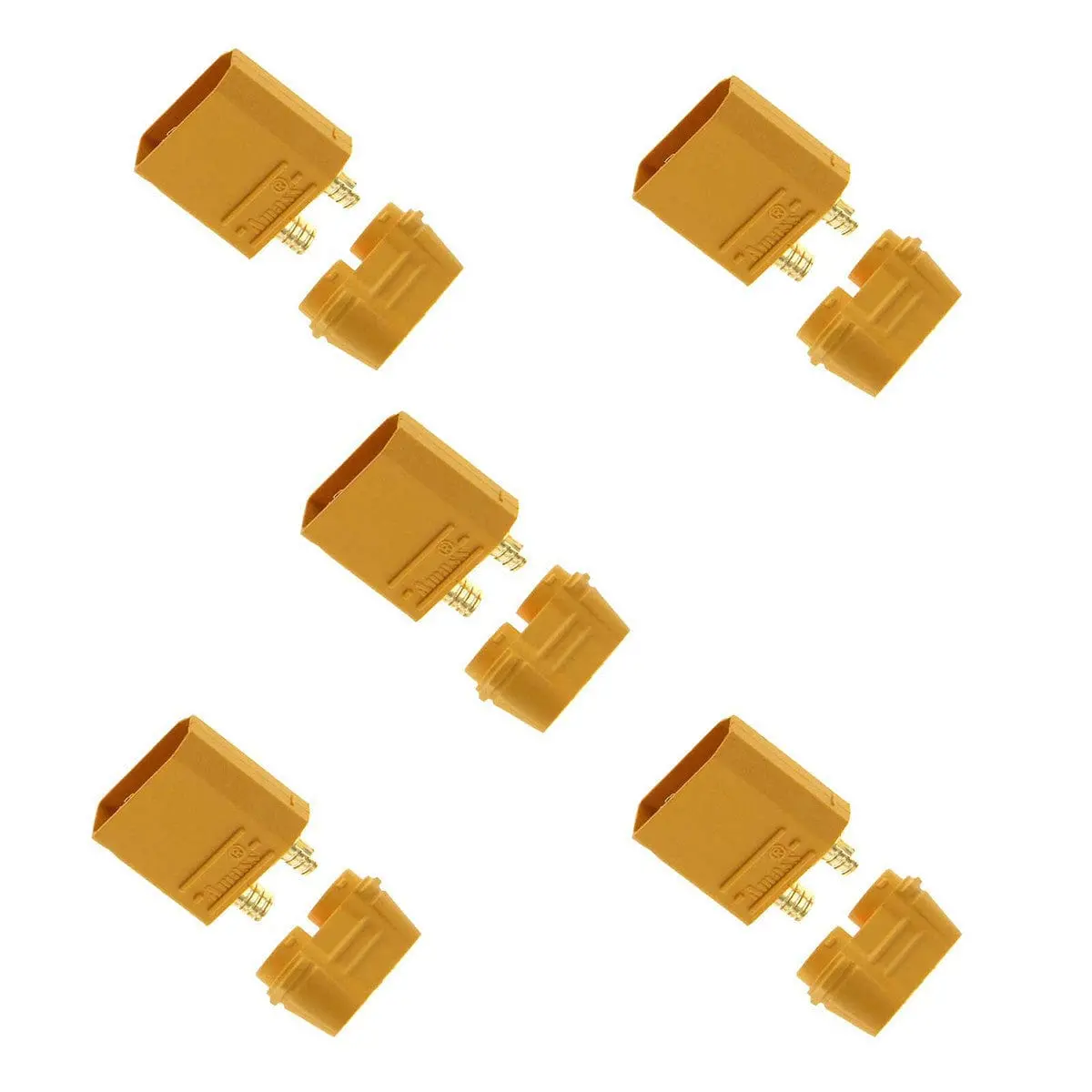 Amass Xt90 Male Battery Connector Plug For Esc Or Charge Lead- 5 Piece 1