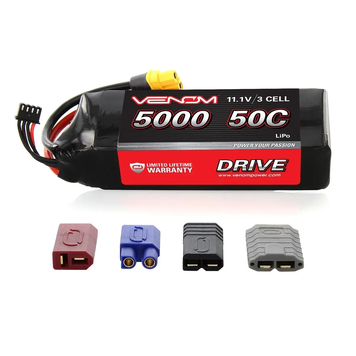 Venom 15059 Lipo 3S 11.1V 5000Mah 50C Univ Plug System 1
