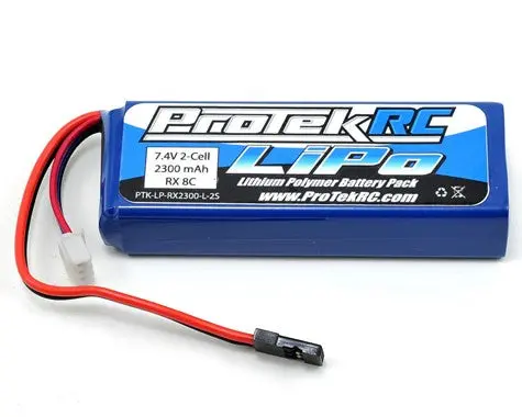 Protek Rc Ptk-5196 Li-Poly Flat Receiver Battery Pack (7.4V/2300Mah) (W/Balancer Plug) 1