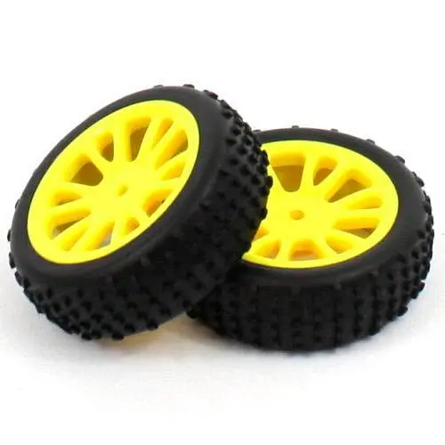 Redcat 85007Y Offroad Front Wheels And Tires, 2Pcs (Yellow) 1