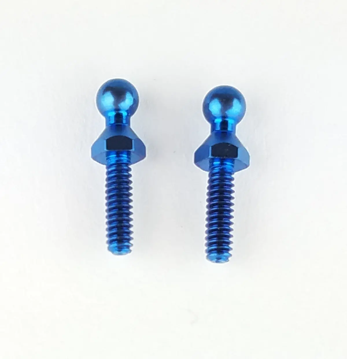 Custom Works 8523 Blue Titanium Tall Hex Ball Stud (2) (Replaces 8123) 1