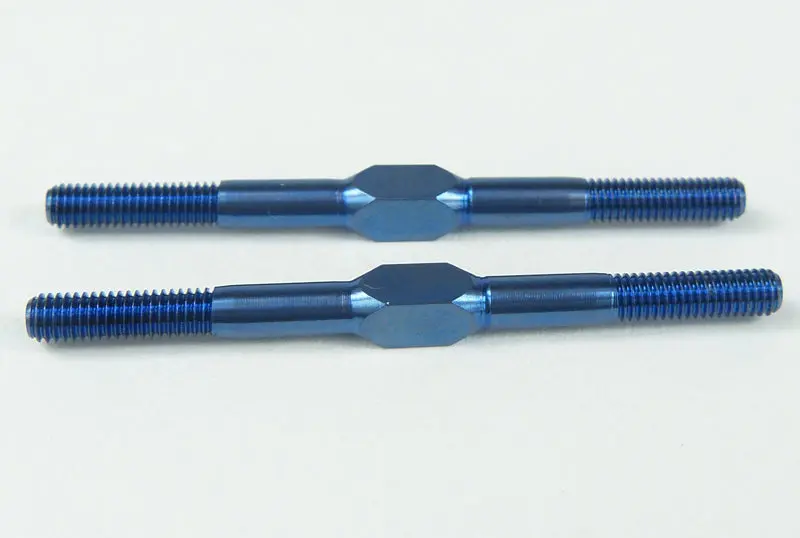Custom Works 8533 Truespeed 1 3/4" Blue Titanium Turnbuckles (Pair) 1