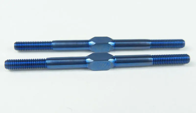 Custom Works 8535 Truespeed 2" Blue Titanium Turnbuckles (Pair) 1