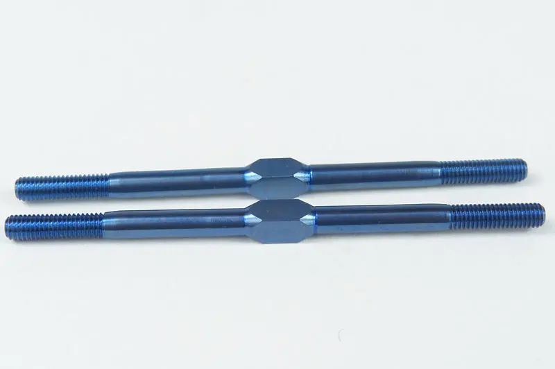 Custom Works 8536 Truespeed 2.375" Blue Titanium Turnbuckles (Pair) 1