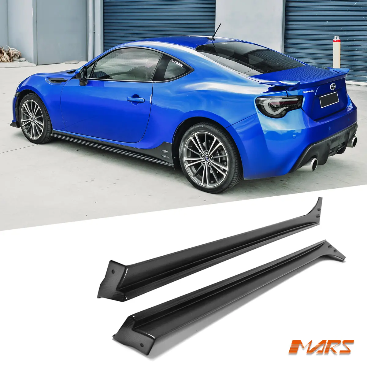 Carbon Fibre Print Side Skirts Lip Spoiler For Toyota 86 Gt Gts & Subaru Brz & Sti S Pack 2016-2021 1