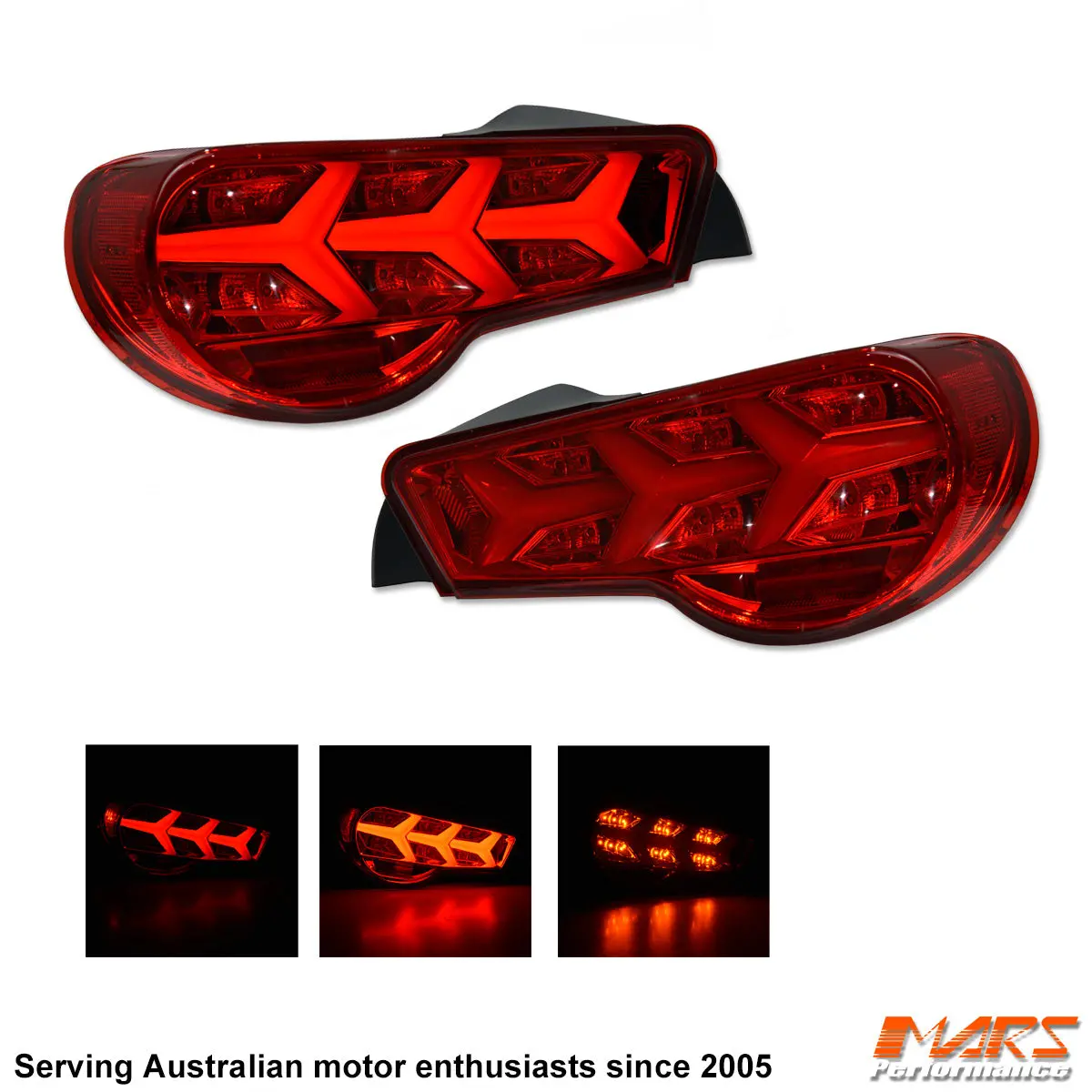 Red Lamborghini Style Full Led Tail Lights With Sequential Indicators For Toyota 86 Zn6 Gt Gts & Subaru Brz Zc6 1