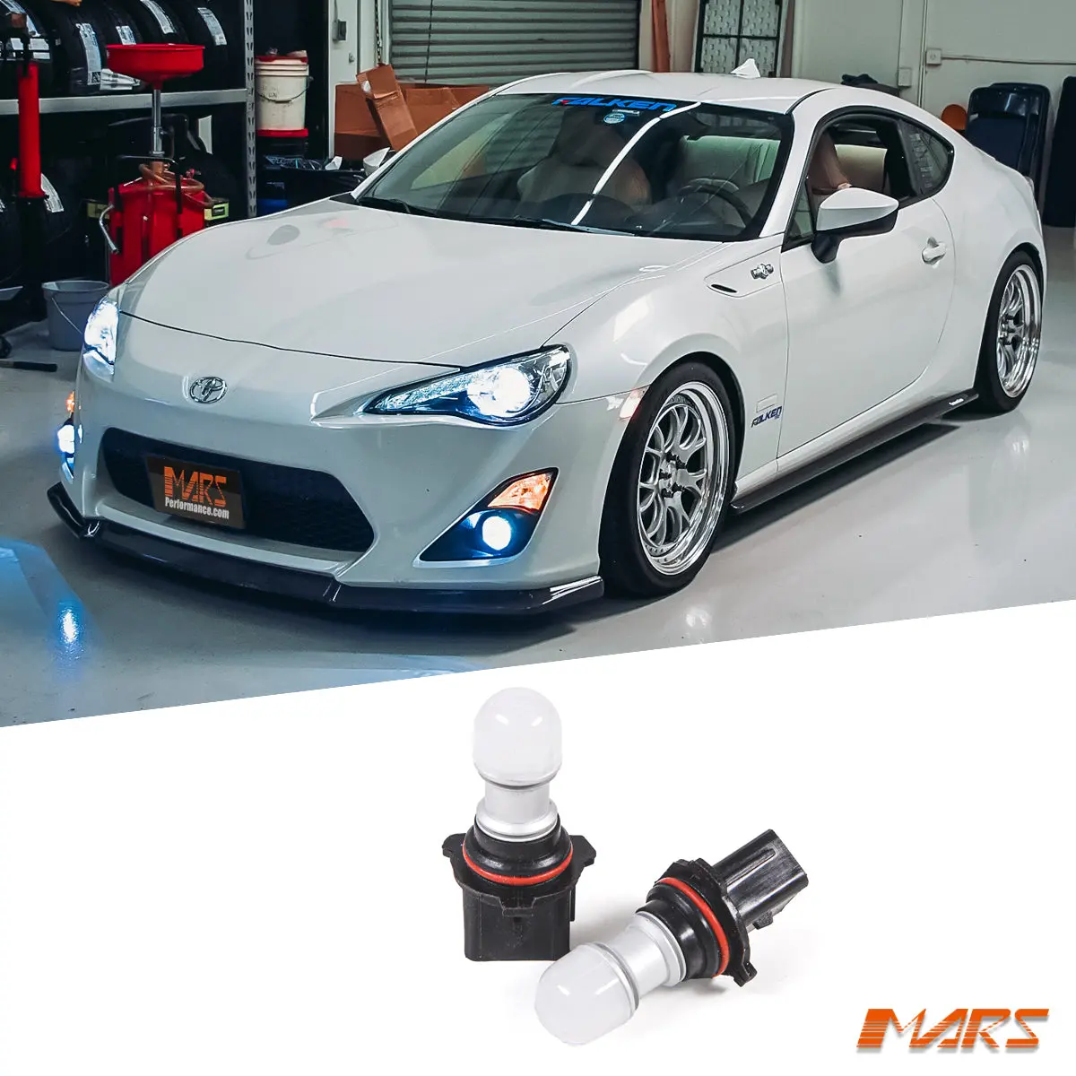 2X Mars Performance P13w 3D Led Smd White Fog Light Bulbs For Toyota 86 Zn6 Gt 1