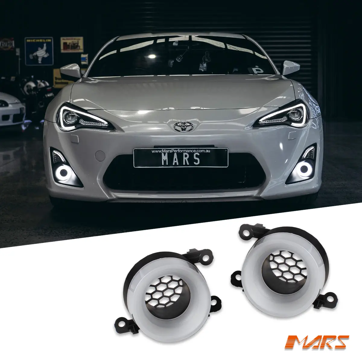 Mars High Power Led 3D Angel Eyes Bumper Bar Driving Fog Lights - Universal Fit 1