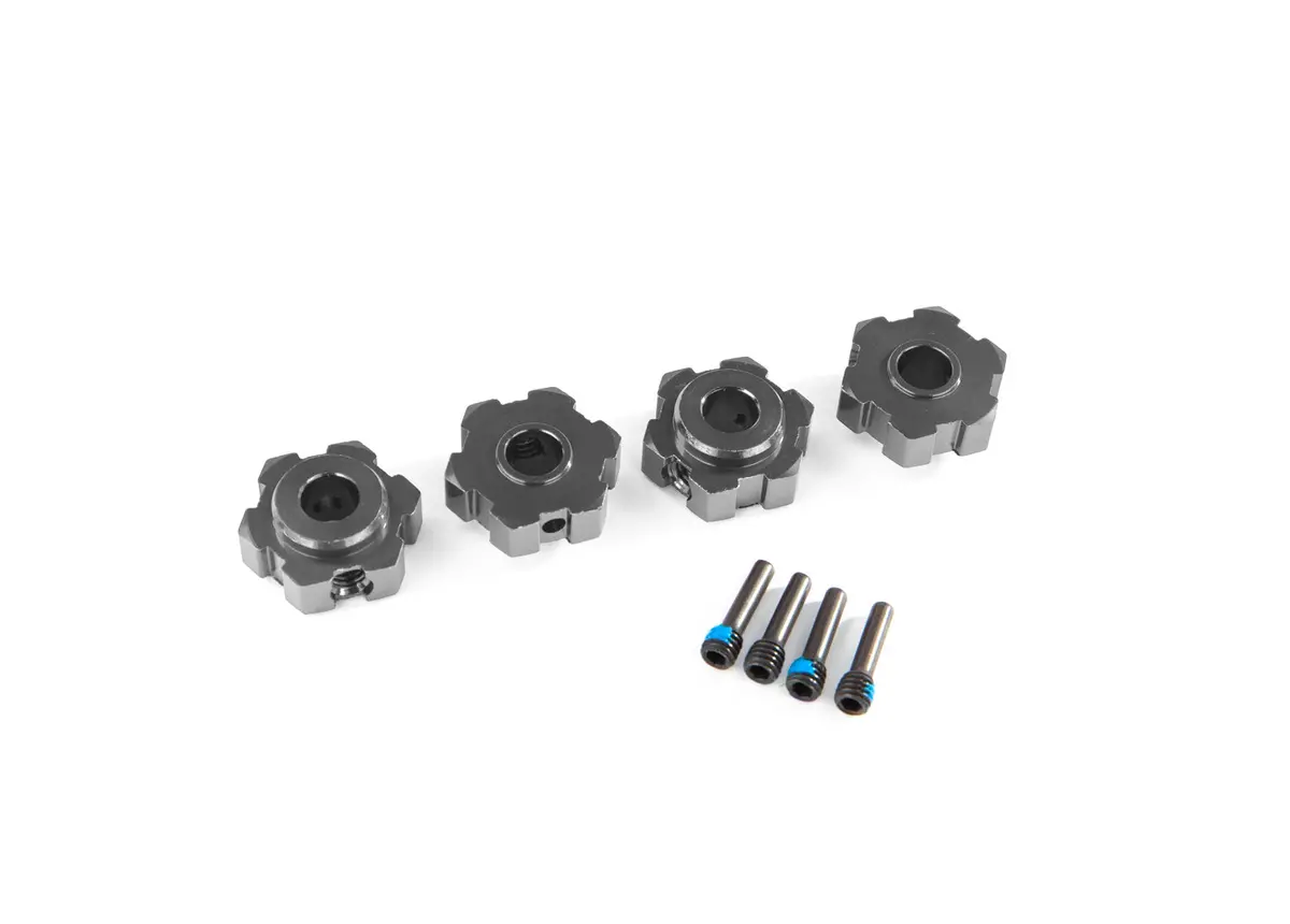 Traxxas 8956-Gray Wheel Hubs Aluminum Gray 1