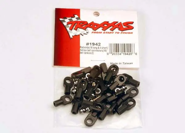 Traxxas 1942 Rod Ends (16 Long & 4 Short)/ Hollow Ball Connectors (18)/ Ball Screws (2) 0.055 1