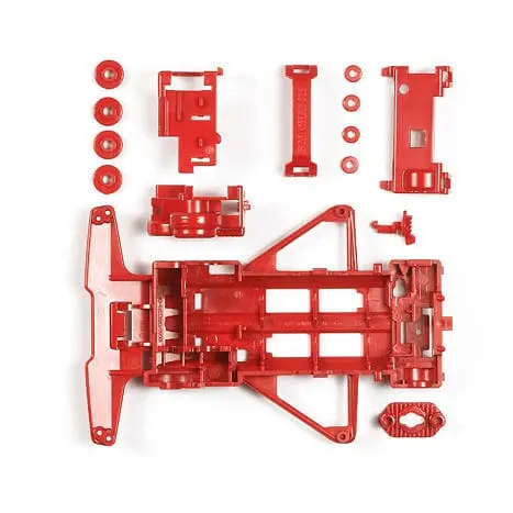 Tamiya 95354 Jr Reinforced Chassis Set - Vs Chassis (Red) 1