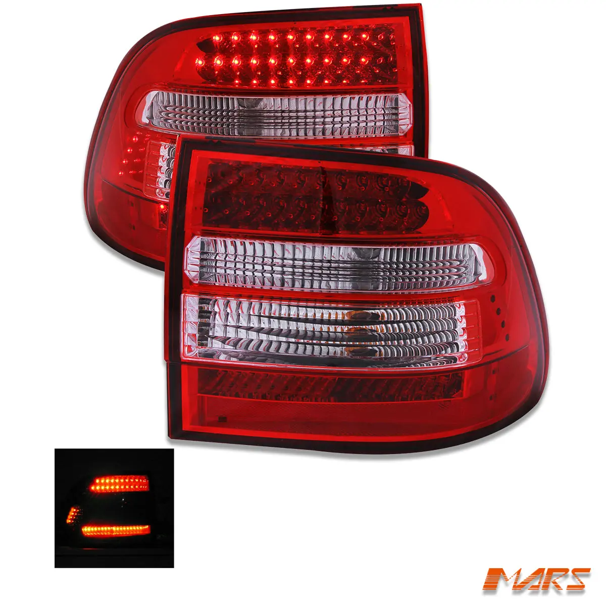 Clear Red Led Tail Lights For Porsche Cayenne 955 9Pa 2003-2006 1