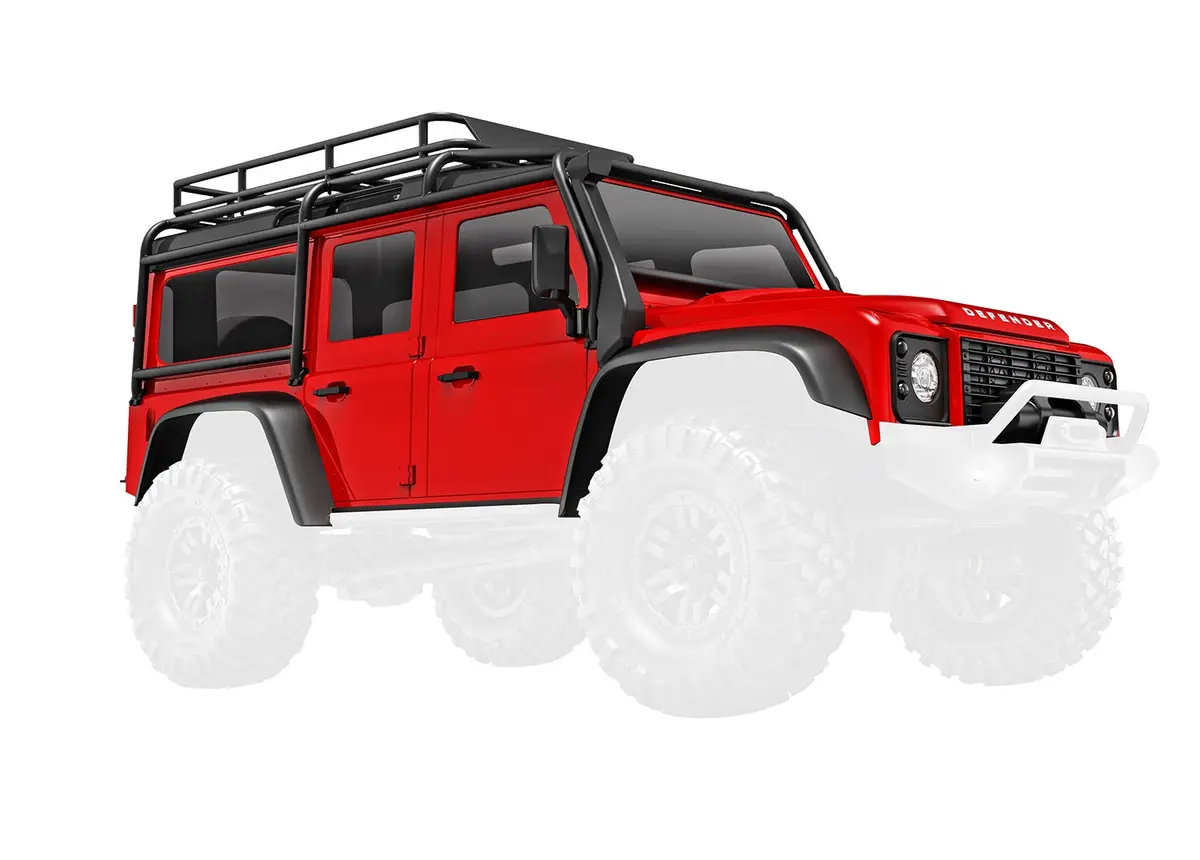 Traxxas Trx4m 9712-Red Body, Land Rover® Defender®, Complete, Red 1