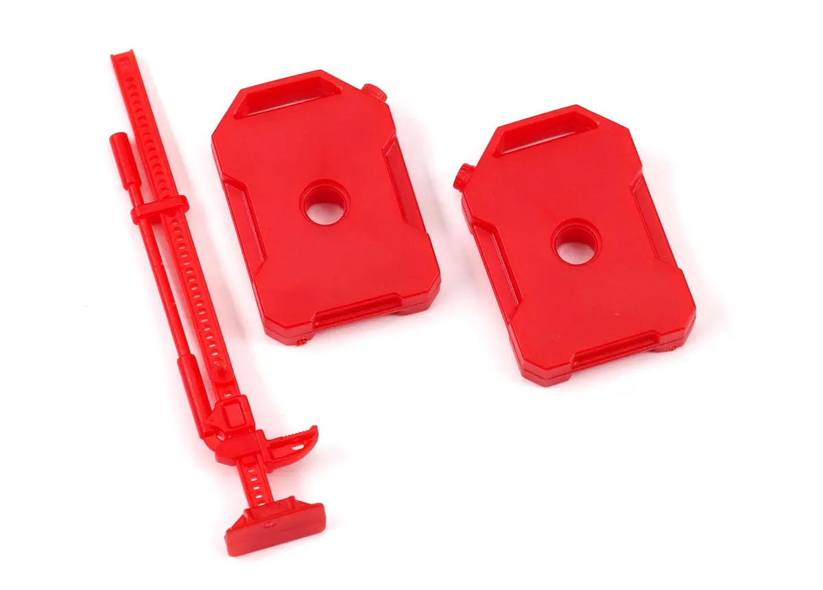 Traxxas Trx4m 9721 Fuel Canisters (Left & Right)/ Jack (Red) (Fits #9712 Body) 1