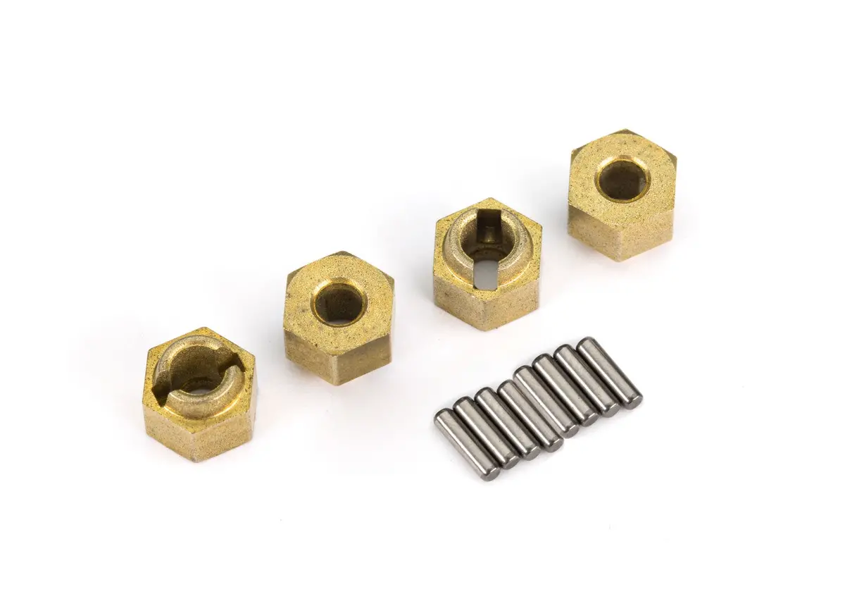 Traxxas 9750X Trx4m Wheel Hubs, 7Mm Hex, Brass (1 Gram Each) (4)/ Axle Pins (8) 1